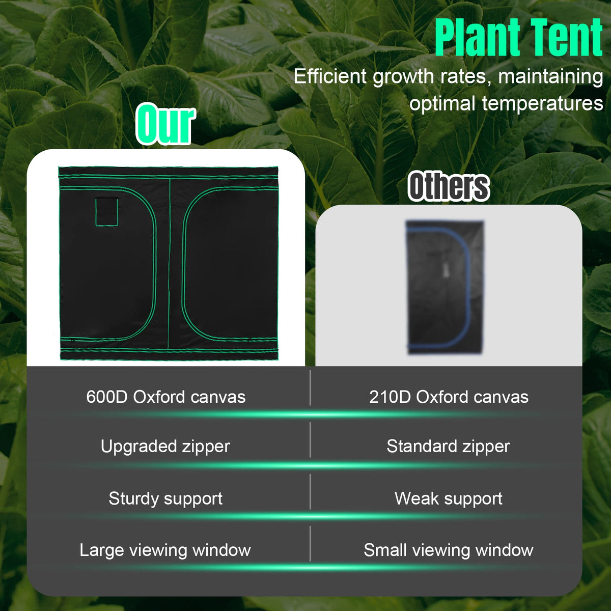 Plant Growing Tent with Observation Window Hydroponic Indoor Grow Tent for Indoor Hydroponics Growing