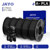 JAYO 3D PETG/PLA/PLA PLUS Filament 1.75mm PLA Filament 5 Rolls For Bambu FDM 3D Printer Neatly Wound 3D Printing Material for 3d