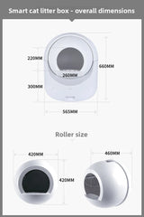 Smart Automatic Cat Litter Box Self Cleaning Enclosed Toilet Odor Elimination Remote，cat supplies，Self-cleaning cat litter box