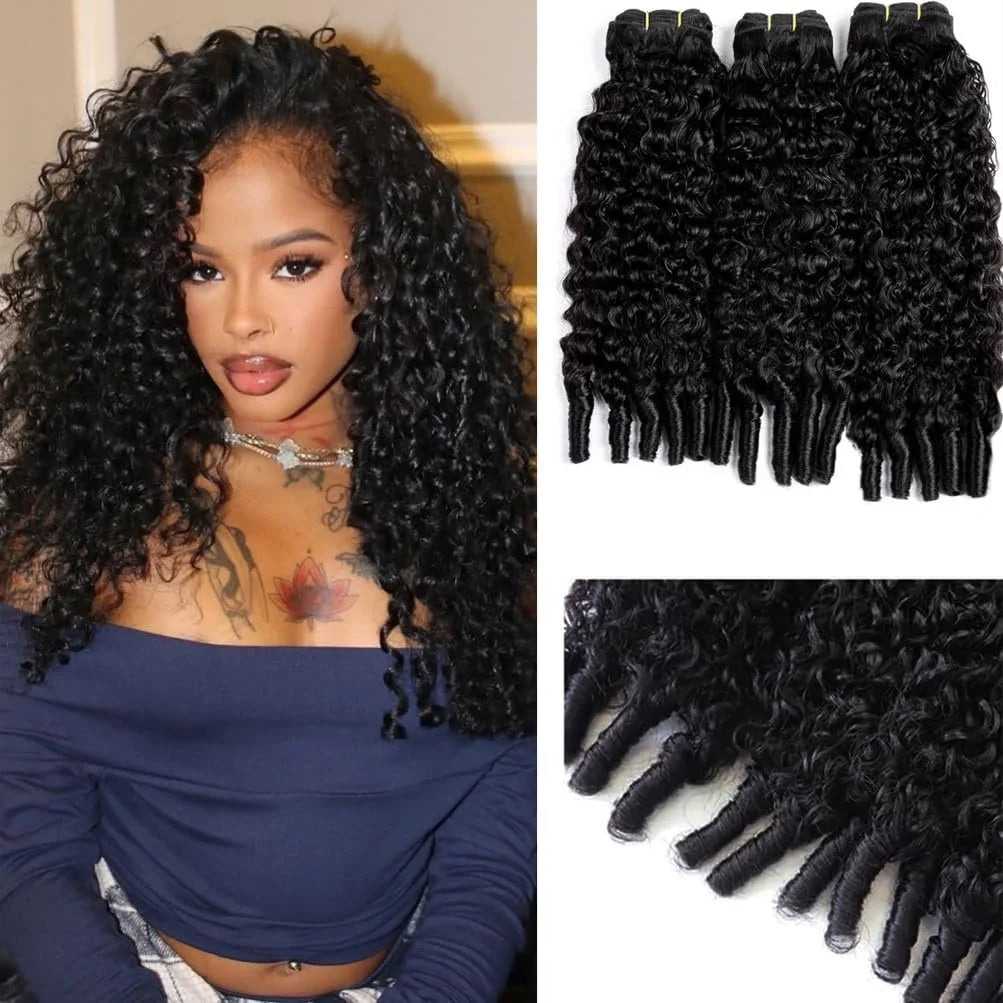 30 Inch Burmese Curly Bundles Human Hair Sew Brazilian Virgin Remy Hair Extensions 3/4 Bundles Raw Hair Bundles Double Weft