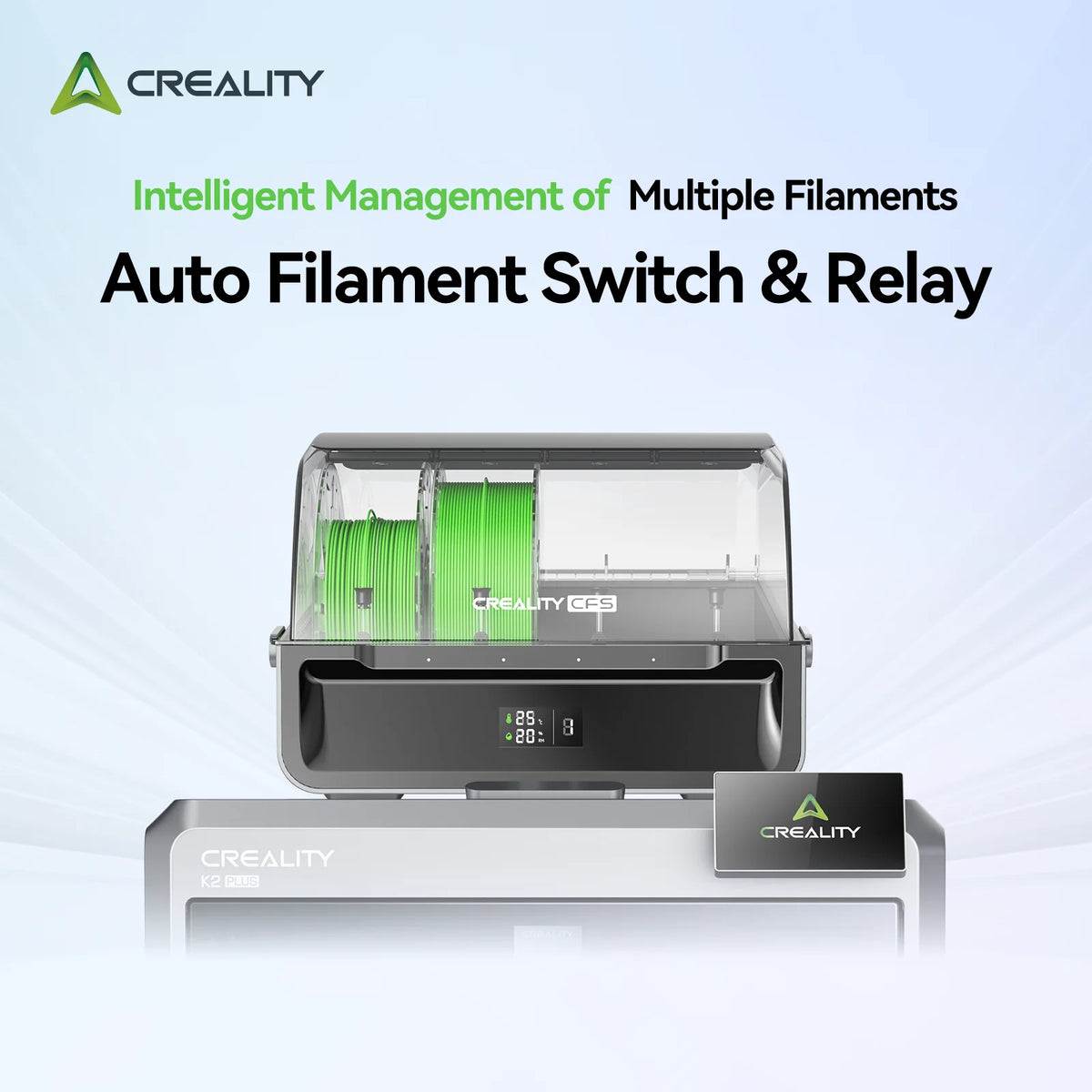 CREALITY K2 PLUS CFS 4X Multi-Color Printing Add-On Kit Filament System Compatible Creality Hi 3D Printer Filament Dry Box