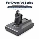 21 6V 12800mAh Li Ion Battery for Dyson V6 DC62 DC59 SV03 High Capacity Replacement Vacuum Cleaner Power Pack