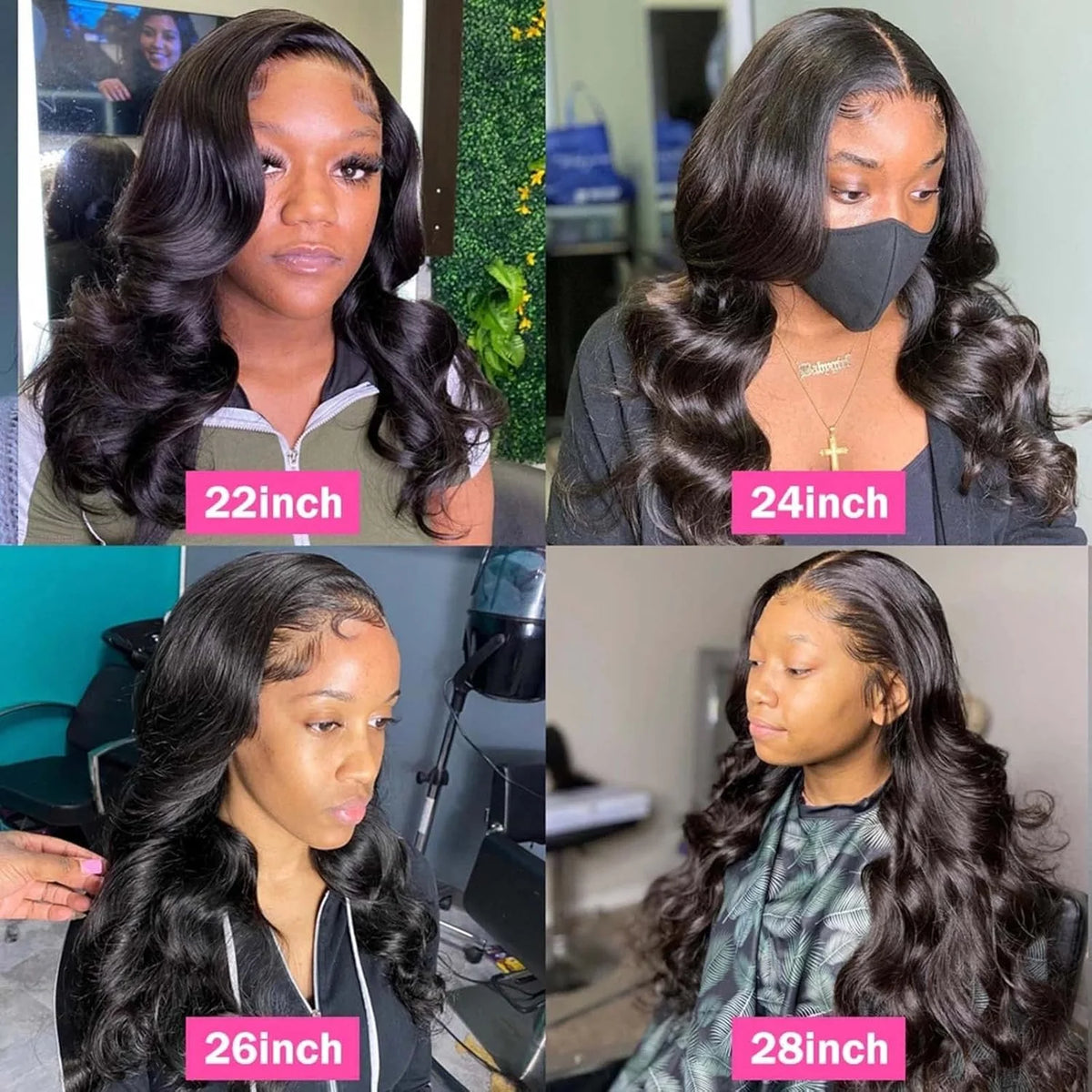 13x6 13x4 Body Wave Human Hair Front Wig 40 Inch HD Transparent Lace Frontal Wigs 200 Density Pre Plucked Lace Wigs For Women