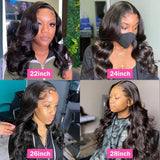 13x6 13x4 Body Wave Human Hair Front Wig 40 Inch HD Transparent Lace