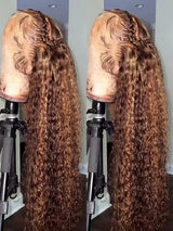 40 42 Inch Highlight Deep Wave 13x6 HD Lace Frontal Wig Human Hair Honey