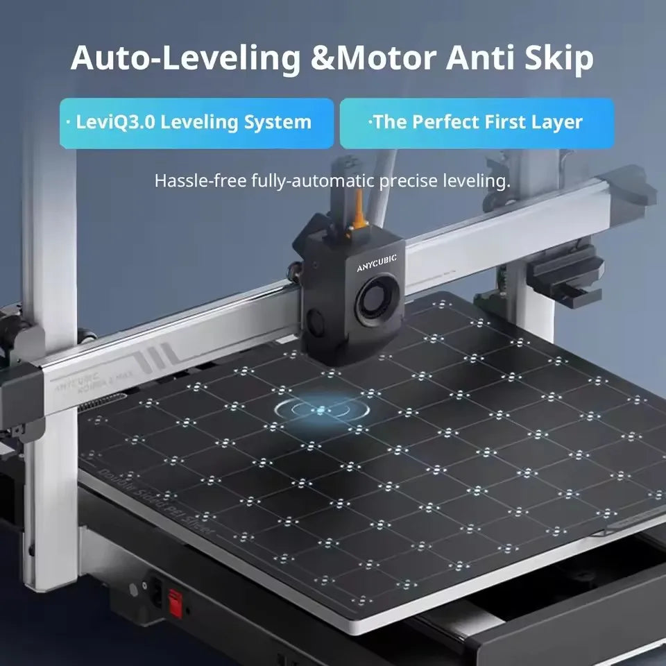 ANYCUBIC Kobra 3 Max 3D Printer Support Multicolor Up to 600mm/s High-Speed Printing Auto-Leveling Printer Size 420*420*500mm