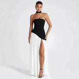 Giyu Sexy Evening Party Dresses Women 2026 Autumn Summer Maxi Long Dress Elegant Strapless Split Backless Pleated Dress