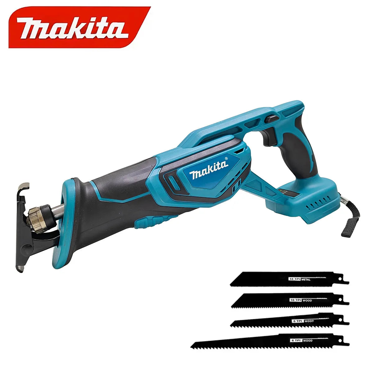 Makita Cordless Reciprocating Saw High-power With 4 Blades Brushless 13000SPM Electric Saber Saw Tools For Makita 18V Battery