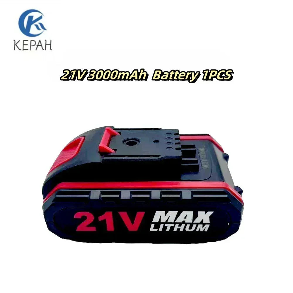 21VMAX 3000mAh lithium battery, suitable for battery replacement and re sawing of cordless drill chain saw car washing machines