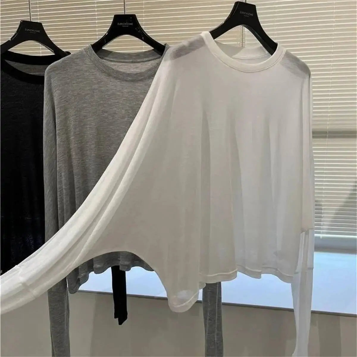 New Modal Long T-shirt Women Summer Korean Style Sun Protection Soft Skin Shirt Loose Outerwear Air Conditioner Clothing