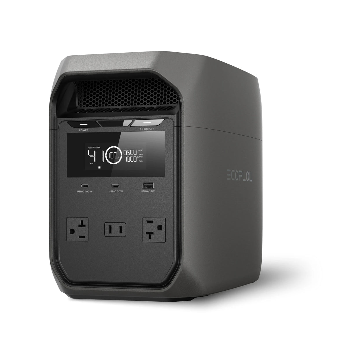 ECOFLOW Solar Generator DELTA 3 Classical Dark 1000, 1024Wh LiFePO4 Battery Portable Power Station, 1800W AC/100W USB