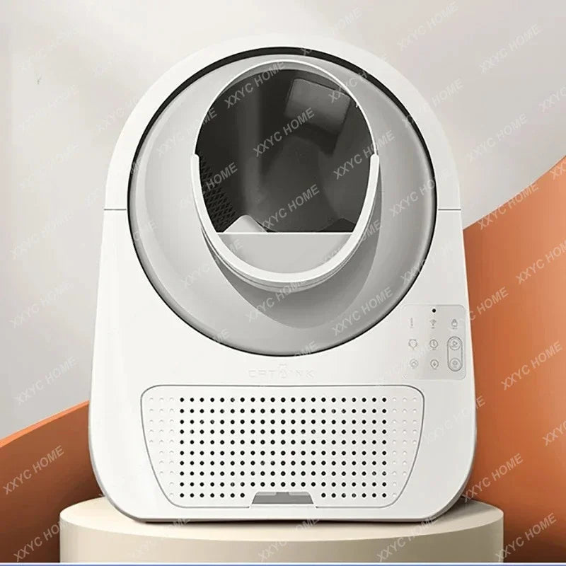 TTSmart Cat Litter Box Fully Enclosed Automatic Cleaning Cat Bedpan Electric Cat Toilet Oversize Odor Splash Proof Cats Litter B