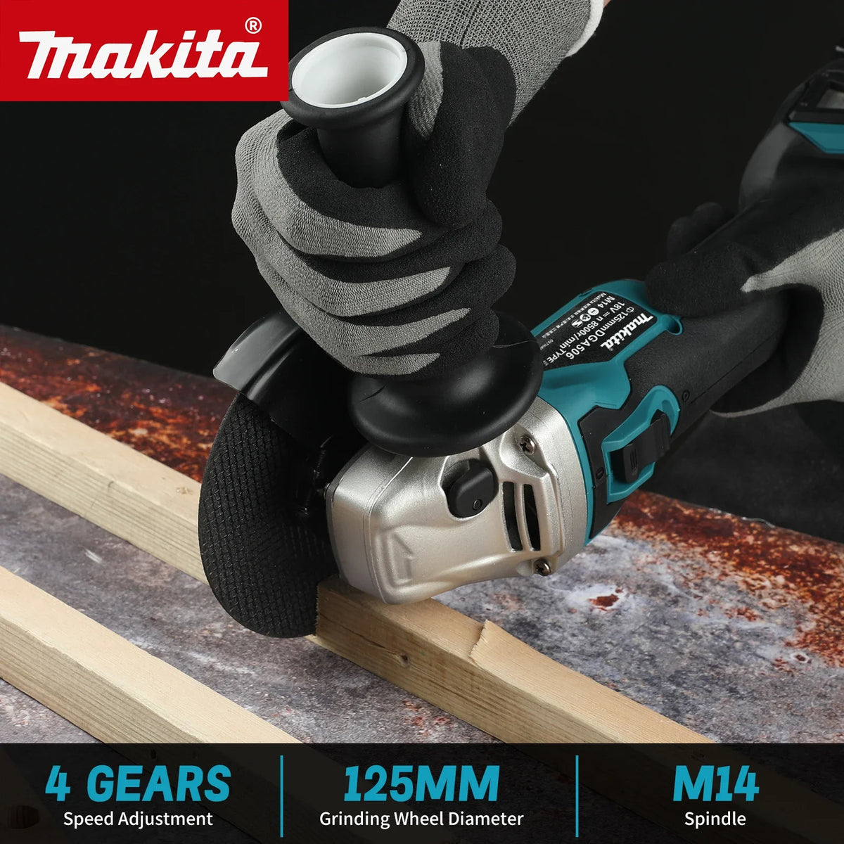 Makita DGA506 18V 125mm Brushless Angle Grinder Electric Polishing Machine Metal Grinding Tool for DIY And Professional Use