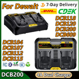 For Dewalt DCB609 Battery Dual Charger 4A For DCB200 DCB104 DCB107 DCB112 DCB115 DCB120 Rechargeable Battery Charger