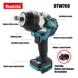 Makita Brushless DTW700 Cordless Electric Impact Wrench 1/2 Inch 18V Battery Compatible Power Tool for Automotive Repair