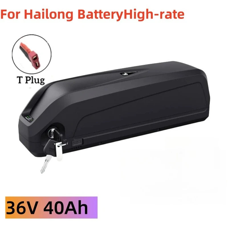 New Battery 36V/48V 20/30/40/50/60Ah, Suitable for Octagonal BBS02, BBS03, BBSHD Motor, Hailong Battery 36V, Hailong 48V