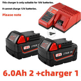 for Milwaukee M18 18V cordless tool battery for M18B5 XC lithium-ion batteries 48-11-1815 2604-20 48-11-1850 48-11-1860 etc.