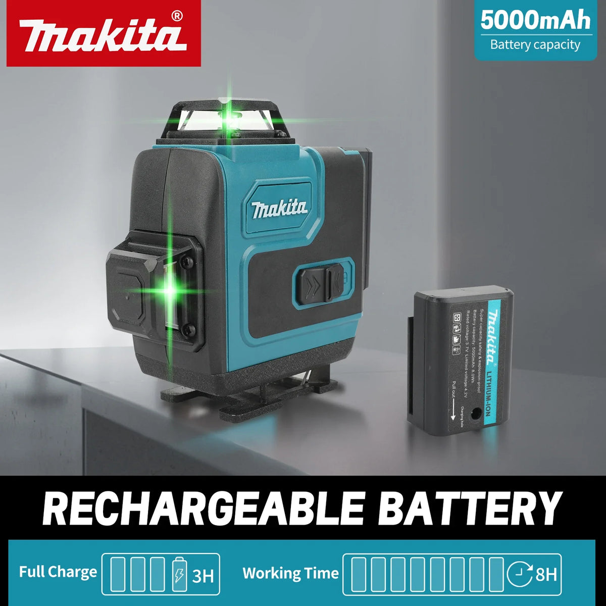 Makita SK701 Professional Laser Level Dual Mode Self-Leveling And Manual Slope Adjustment For Complex Layout Tasks tools