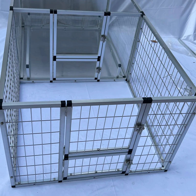 Whelp Ing Box Large Aluminum Dog Elevated Whelp Ing Box with Fence United States Metal and Glass Puppy