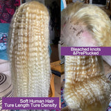 613 Hd Lace Frontal Wig 13X6 Blonde Curly Water Deep Wave Frontal Wig