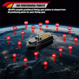 V030 Large RC Bait Ship GPS 9 Fishing Ground 180 Point Intelligent Automatic Cruise Return 12V High Speed Fish Seeker Trawl Nest