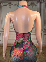 Sexy Luxury Sparkly Rhinestones Long Dress Women Mesh Party Celebrate Birthday Gown Photo Shoot Wear Performance Stage Costume