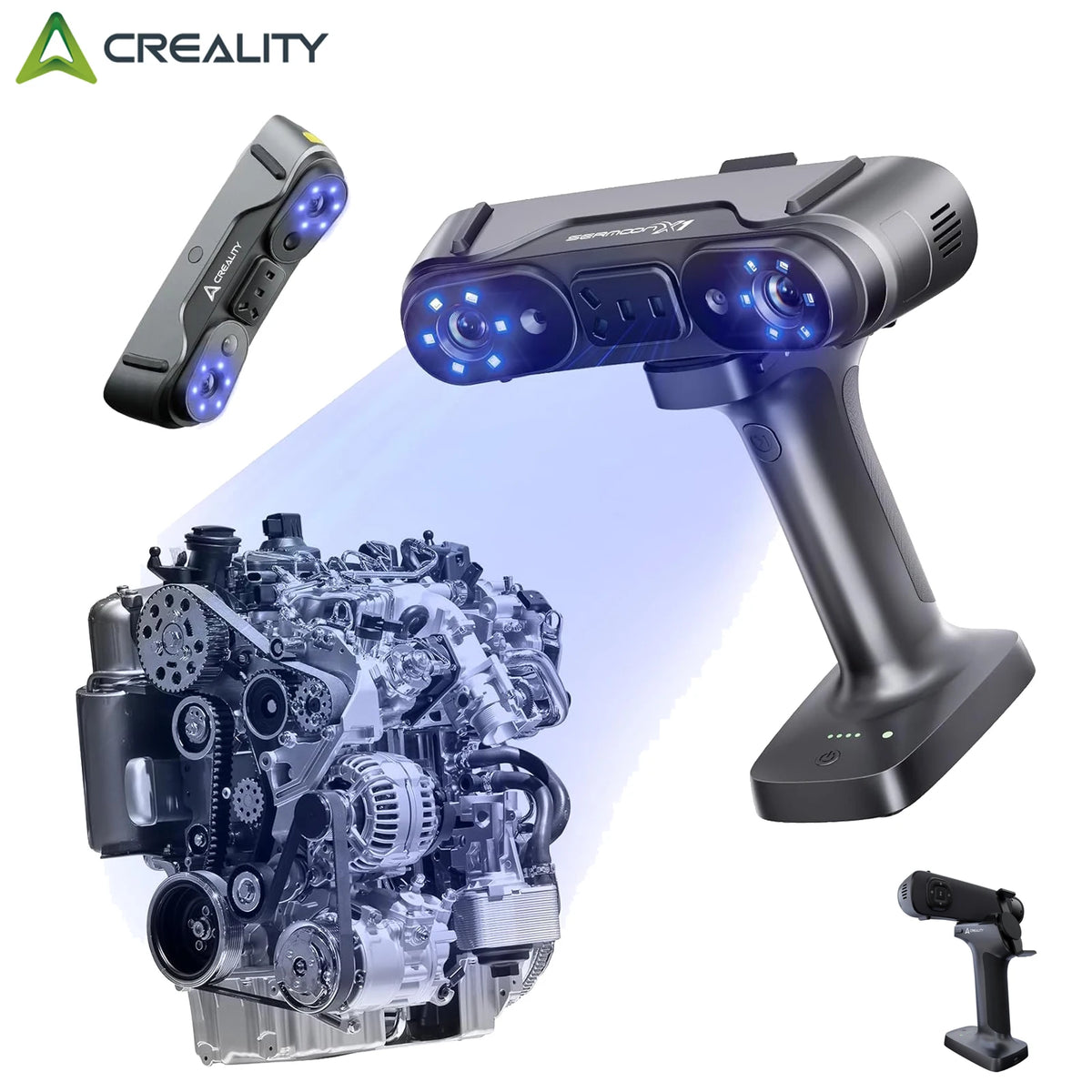 Creality Sermoon X1 3D Scanner 4 IN 1 34/7/1-Line Blue Laser Modes +NIR High-Precision 0.02mm Accuracy 90FPS Deep Hole Scanning
