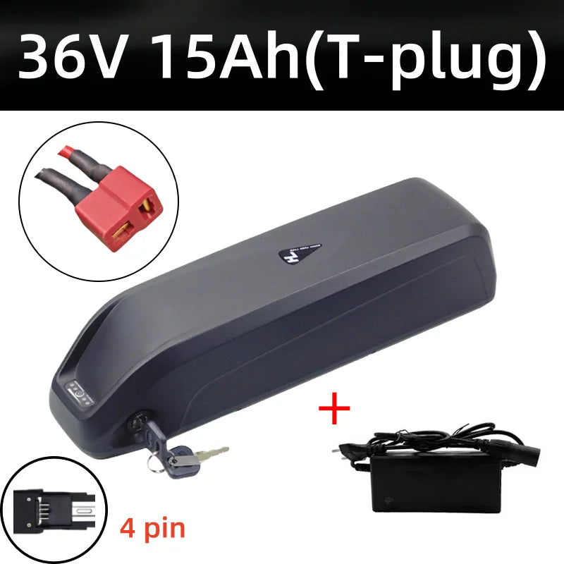 Hailong Downtube Lithium Battery 36/48/52V, 12-30Ah Capacity for Bafang BBS02 BBS03 BBSHD E-Bike Motors