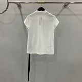 Owen Seak Women's Cotton Tee Slim Fit White Gothic Streetwear Luxury Design T Shirt Black Women Shirts