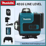 Makita 16-Line Cross Level 360 Horizontal Vertical High-Precision Green Light Laser High-Precision Wall-Mounted Portable Tool