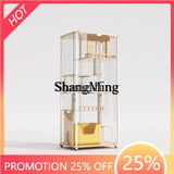ZYY household advanced sense solid wood cat cage house balcony indoor panoramic glass cabinet