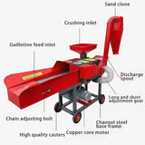 Factory Direct Supply Cattle and Sheep Animal Agricultural Feed Shell Cutting Machine Feed Food Grass Rice Corn Shredder