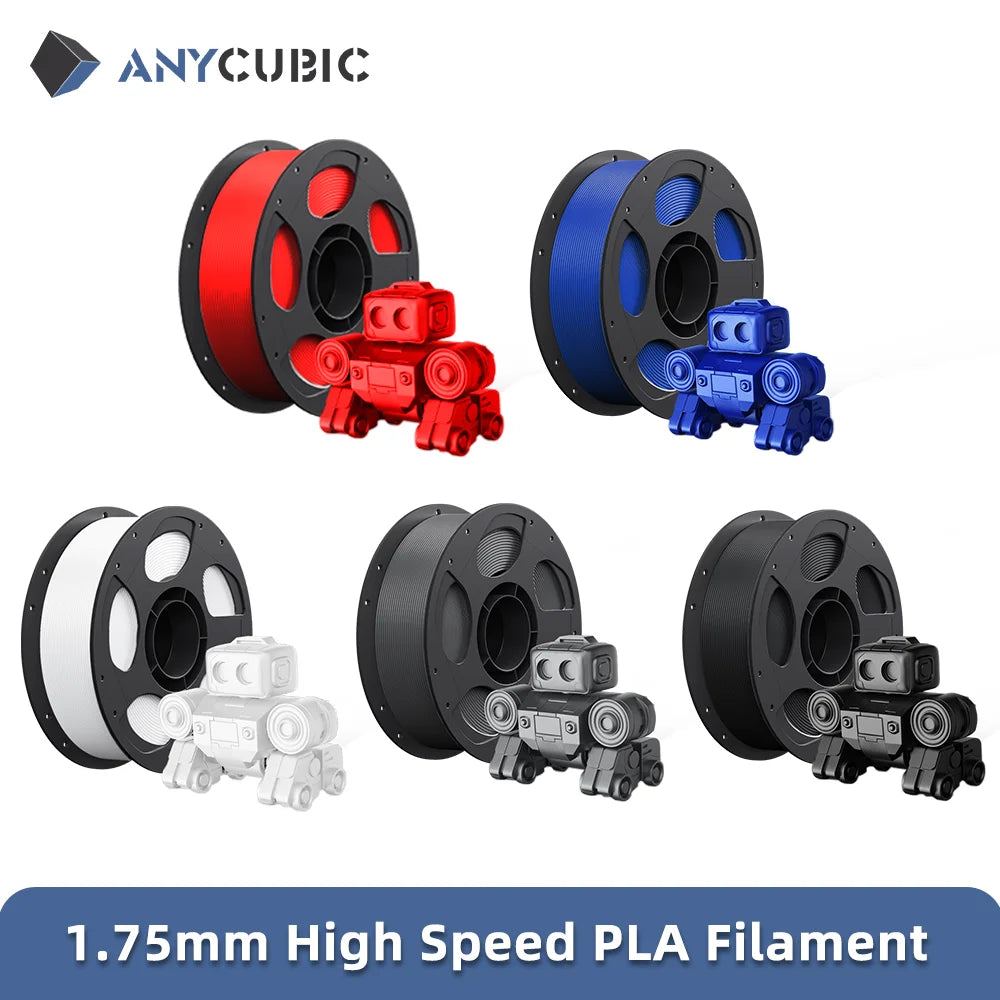 ANYCUBIC High-Speed PLA Filament 1.75mm Plastic For 3D Printer 3kg/Roll Rubber Consumables Material for ANYCUBIC Kobra 2 Series