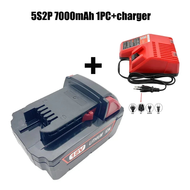 compatible with M18 /18V XC batteries and chargers.Replace M18 series 18V 5Ah 7Ah rechargeable Milwaukee lithium battery tool