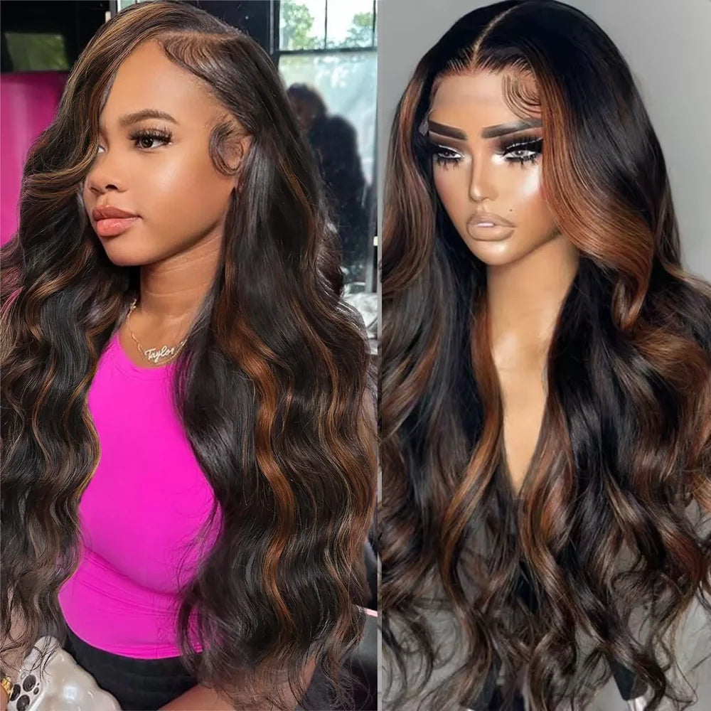 Body Wave HD Lace Front Wigs Human Hair 200 Density FB 30 13x6 HD Transparent Lace Frontal Brazilian Wigs for Women 52 Inch