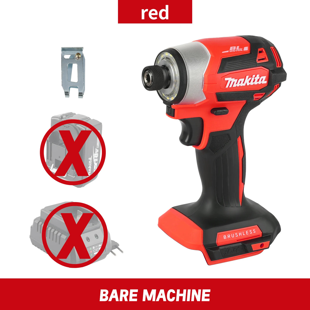Makita DTD173 Brushless Impact Driver | 180Nm Max Torque with T-Mode for Wood, Bolts & Metalworking（no Battery）