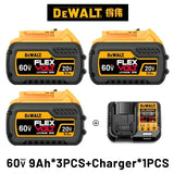 DeWALT 100% Original Battery 20V/60V 9000mAh MAX FlexVolt for DCB200 DCB205 DCB206 DCB209 DCB182 Power Tool Battery Air Transpor