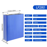 Grade A 3.2V EVE280AH Lifepo4 Battery LF280K Rechargeable Lithium Batteries DIY 12V 24V 48V for Solar Storage System RV Boat EV