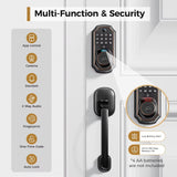 ARPHA Smart Lock D289H Smart WiFi Keyless Door Lock with Camera 5 in 1 Camera Fingerprint Entry App-Controlled Auto-Lock System