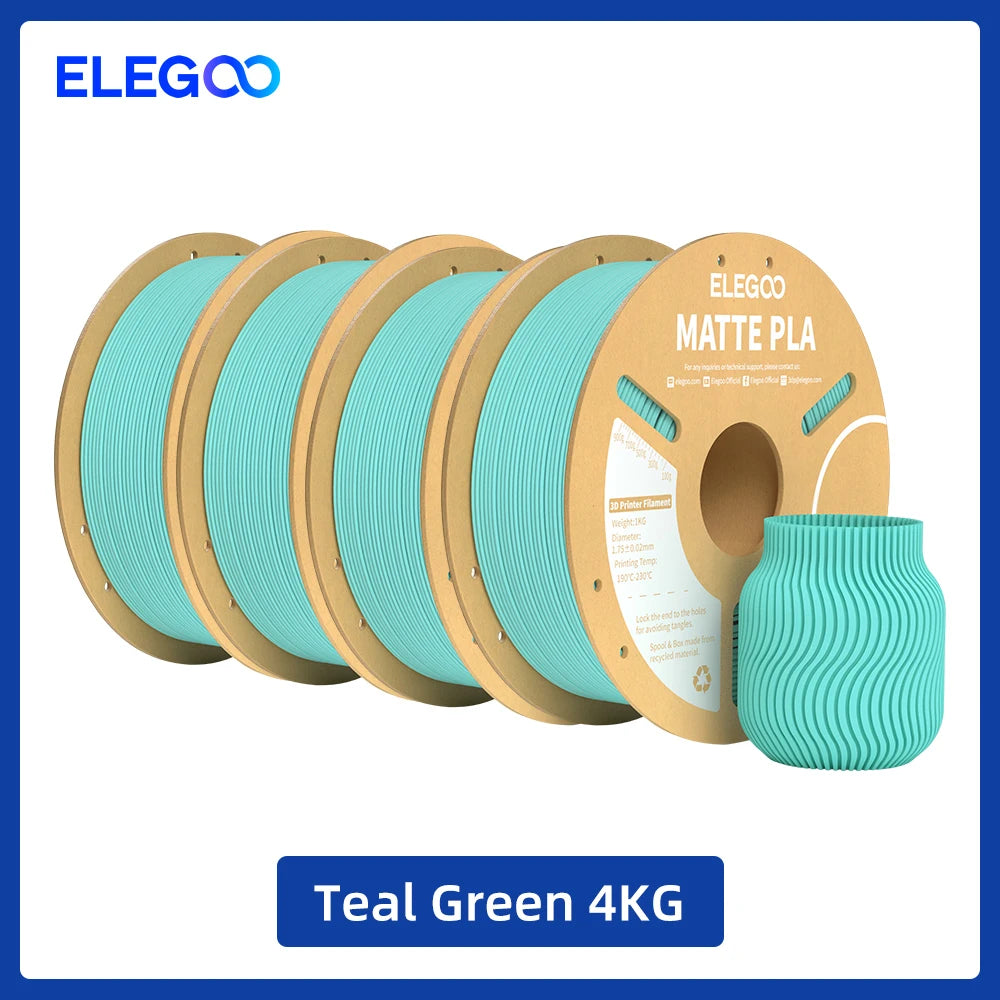 ELEGOO Multiple-Color Matte PLA Filament 1.75mm 2KG/4KG/5KG/10KG For EU US