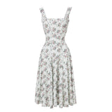 Suninheart Summer Elegant Lace Up Dress 2025 New Arrivals Floral Print Midi Dress Women Sexy Dress for Holiday Birthday