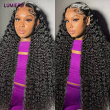 Virgin Raw Afro Kinky Deep Water Curly Wave Bundle With HD Lace Closure Frontal 3/4 Bundle With Frontal Raw Human Hair Extension