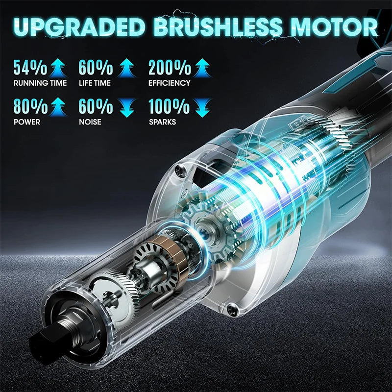 Makita Brushless Die Grinder 4-Speed Angle Grinder Polishing Rotary Electric Engraving Tool Cordless Handheld Grinding Tool