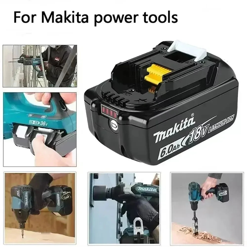 Makita battery 18V rechargeable, large capacity battery, 6000mAh,6.0AH, suitable for angle grinder tool battery 100% original