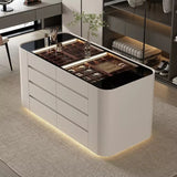 Simple clothing store cloakroom island cabinet drawer storage cabinet solid wood multi-layer studio jewelry display cabinet