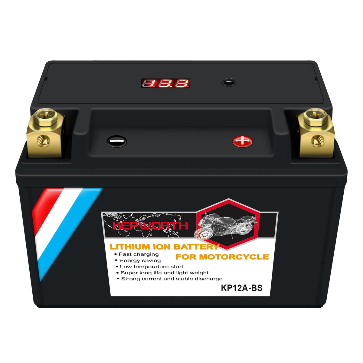 12A-BS ‎LiFePO4 Motorcycle Battery 12V 8Ah 450cca Powersports Battery Replacement for YTX12A-BS, ‎BT12A-BS, TR 78-1320, ATX12A