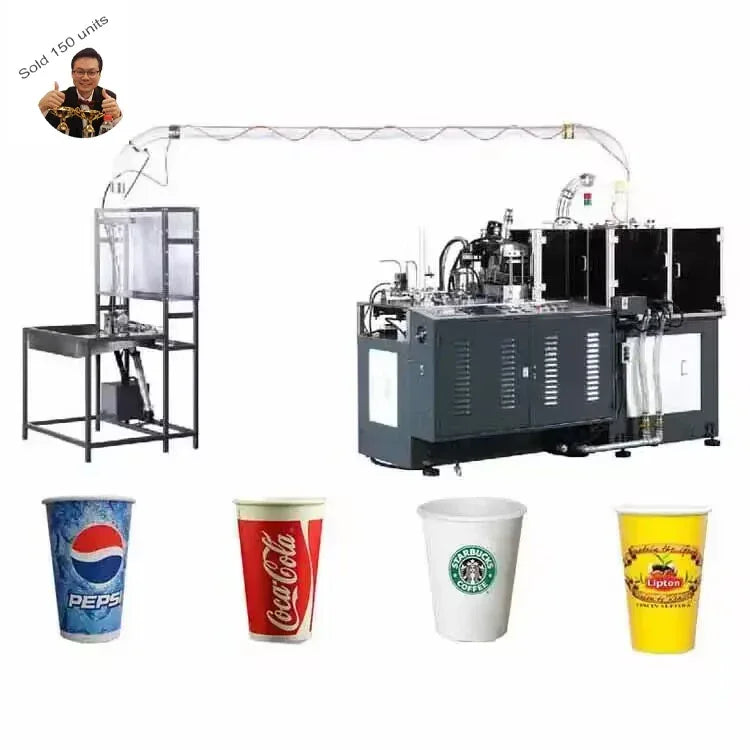 Customized Factory Direct Sales 2-16oz 80-110pcs/min Disposable Paper Cup Making Machine Price