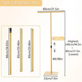 2pcs 8FT Backdrop Stand for Parties/Wedding Metal Background Stand Decor for Wedding, Birthday Party Baby Shower Gold