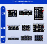 US Stock 320AH Lifepo4 Battery Rechargeable Lithium Iron Phosphate Batteries DIY 12V 24V 48V For EV Golf Cart Boat with Busbars