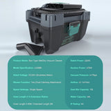 Brushless Vacuum Cleaner 17000PA Wet Dry Vacuum Cleaner Household Industrial Dust Collector Cleaning Tool for DeWalt 20V